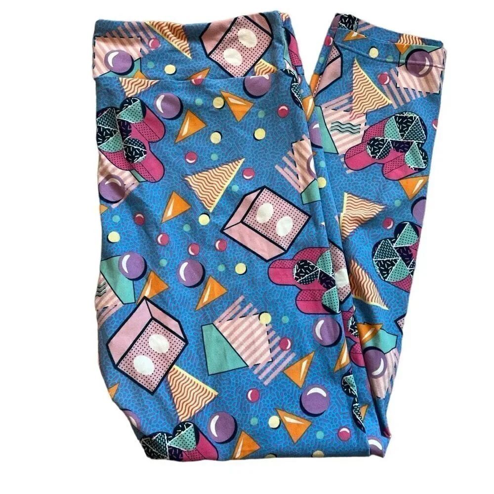 Womens Lularoe Retro 80s Disney Mickey Mouse Leggings in Tall & Curvy - Sz TC
